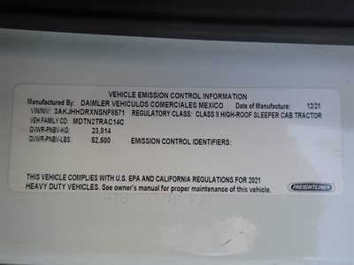 2022 Freightliner Cascadia 126
